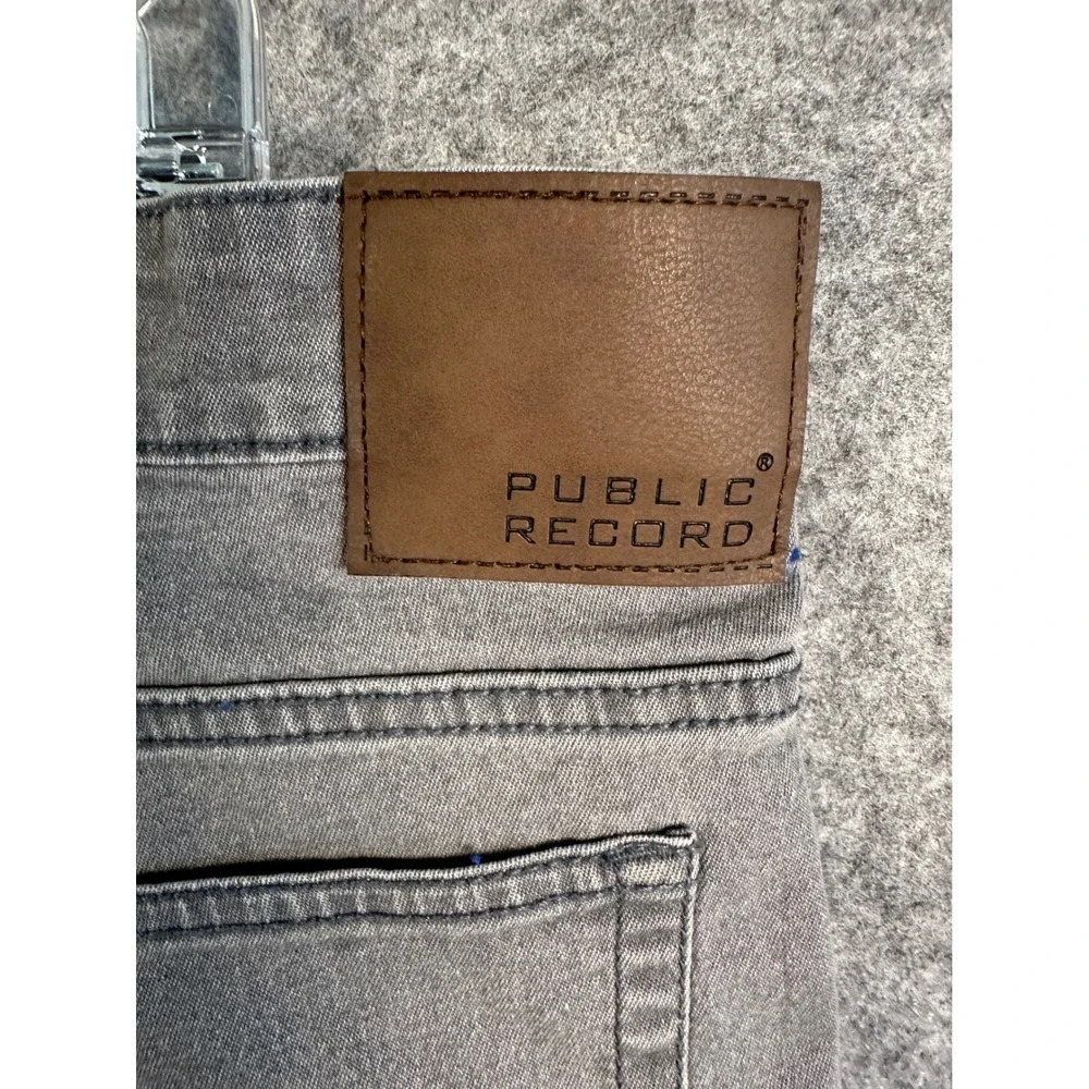 Public Record Mens Gray Slim Fit Stretch Denim Jeans 40W x‎ 30L RN149158